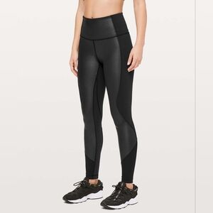 NWOT Lululemon Wunder Under Shine High Rise Tights, Size 10